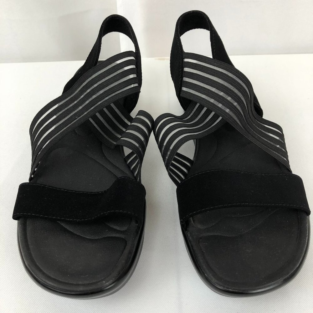 Skechers Luxe Foam Comfort Sling Back Strappy Sandals Shoes Black Womens Size 11